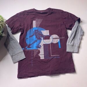 Gap Kids long thermal sleeve crewneck T-shirt medium
